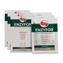 Kit 3 Enzyfor Enzimas Digestivas Vitafor 30 Sachês