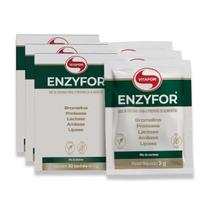 Kit 3 Enzyfor Enzimas Digestivas Vitafor 30 Sachês