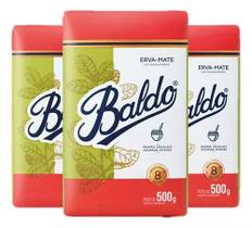 Kit 3 Erva Mate Baldo Beneficiada 500g