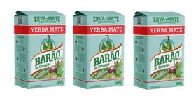 Kit 3 Erva Mate Barão Tipo Uruguay Export Compuesta 500g