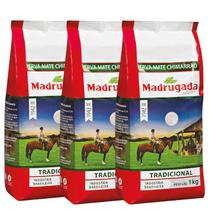 Kit 3 Erva-mate Chimarrão Madrugada Tradicional 1kg Sem Glúten