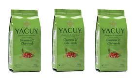 Kit 3 Erva Mate Composto Guaraná e Chá Verde Yacuy 500g