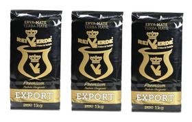 Kit 3 Erva Mate Export Premium Rei Verde 1kg