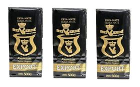 Kit 3 Erva Mate Export Premium Rei Verde 500g