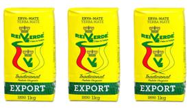 Kit 3 Erva Mate Export Tradicional Rei Verde 1kg