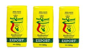 Kit 3 Erva Mate Export Tradicional Rei Verde 500g Kit 3 Erva Mate Export Tradicional Rei Verde 500g