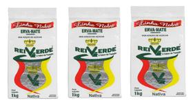Kit 3 Erva Mate Linha Nobre à Vacuo Rei Verde 1kg