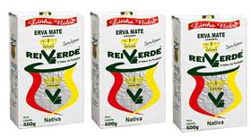 Kit 3 Erva Mate Linha Nobre à Vacuo Rei Verde 500g