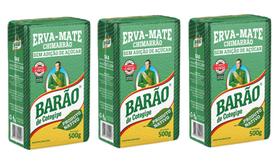 Kit 3 Erva Mate Nativa à Vácuo Barão 500g Kit 3 Erva Mate Nativa à Vácuo Barão 500g