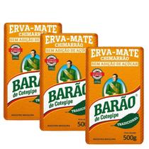 Kit 3 Erva Mate Tradicional Barão de Cotegipe Á Vácuo 500g
