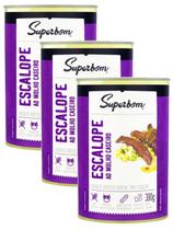 kit 3 Escalope ao Molho Caseiro Vegetal Superbom Lata 380g