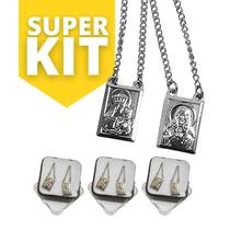 Kit 3 Escapulário Prata Nossa Senhora Carmo Atacado Revenda - Divinário