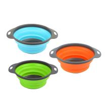 Kit 3 Escorredor Peneira Retratil Alimentos Dobrável Sortido