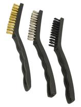 Kit 3 Escova De Aço Para Limpar Churrasqueira Limpa Grill