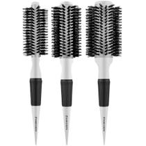 Kit 3 Escova De Cabelo Marco Boni Branca Profissional Termica Ceramica Cerdas Javali 46 55 65mm