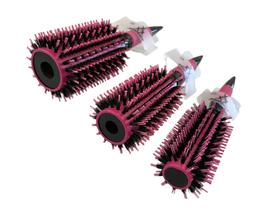 Kit 3 Escova de Cabelo Rosa Profissional Ceramica com Cerdas de Javali Mofashi Original para Escovar n 14,16 e 18