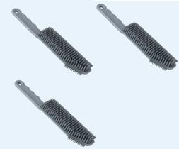 Kit 3 Escova de Silicone 3 em 1 para Limpeza Multiuso Cinza Kit 3 Escova de Silicone 3 em 1 para Limpeza Multiuso Cinza