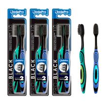 kit 3 Escova Dental Jadefrog Pro Black Macia - Com 2 Unidades blister kit 3 Escova Dental Jadefrog Pro Black Macia - Com 2 Unidades blister