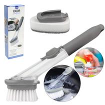 Kit 3 Escova Multiuso Dispenser Para Sabão Super Prática FWB