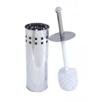 Kit 3 escova sanitaria em inox vassourinha para banheiro luxo com suporte aco limpar vaso