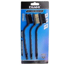 Kit 3 Escovas Aço Inox, Nylon Para Limpeza De Peças Danmi