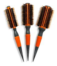 Kit 3 Escovas De Cabelo Thermal Ceramic Orange Profissional Laranja