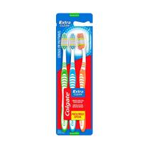 Kit 3 Escovas Dentais Colgate Extra Clean Média Cerdas Macias Limpeza Profunda Eficiente Dentes Leve 3 Pague 2