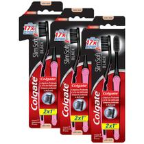 Kit 3 Escovas Dentais Colgate Slim Soft Black Leve 2 Pague 1 Kit 3 Escovas Dentais Colgate Slim Soft Black Leve 2 Pague 1
