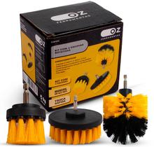Kit 3 Escovas Limpeza Box Sofas Tapetes Estofados Banheiro Encaixe Parafusadeira