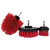 Kit 3 Escovas Médias para Furadeira/Parafusadeira Limpeza Pesada e de Carros