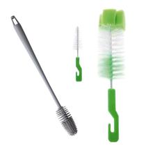 Kit 3 Escovas Para Lavar Garrafa Louça Caneca Mamadeira Copo