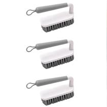 Kit 3 Escovas para Lavar Piso Calçado Roupa Bege Escovão Cerdas Resistentes Flow Ou Kit 3 Escovas para Lavar Piso Calçado Roupa Bege Escovão Cerdas Resistentes Flow Ou