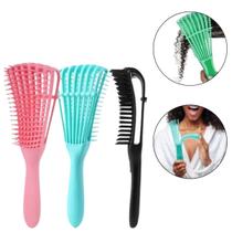 Kit 3 Escovas Polvo Cabelo Crespo e Cacheado Cores Sortidas