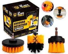 Kit 3 Escovas Rotativas Para Uso Em Parafusadeira/Furadeira