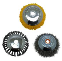 Kit 3 Escovas Rotativas Roçadeiras Limpeza Pisos Calçadas