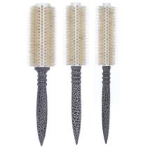 Kit 3 Escovas Térmicas Cerâmica Cerdas Mistas de Javali Craquelada Mofashi Profissional