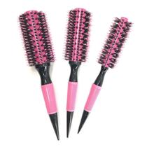 Kit 3 Escovas Térmicas Profissionais Mofashi de Cerdas Mistas De Javali com Cabo Emborrachado