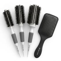 Kit 3 Escovas Thermal Metallic PMG+ 1 Raquete Marco Boni