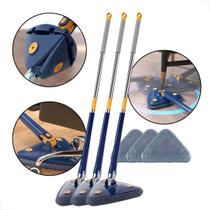 Kit 3 Esfregão Mop Triangular 360 Reservatório Microfibra Lavável, Ideal para Cantos, Teto e Pisos