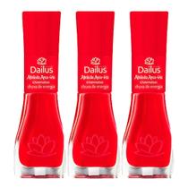 Kit 3 Esmalte Dailus Color Atrás do Arco Íris Cor Chuva de Energia com 8ml