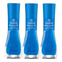 Kit 3 Esmalte Dailus Color Atrás do Arco Íris Cor Tobogã de Arco-íris com 8ml