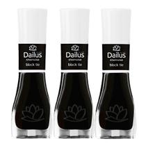 Kit 3 Esmalte Dailus Color Cor Black Tie com 8ml Kit 3 Esmalte Dailus Color Cor Black Tie com 8ml