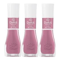 Kit 3 Esmalte Dailus Color Cor Meia de Seda com 8ml