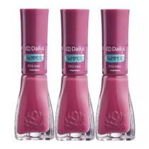 Kit 3 Esmalte Dailus Color Fla.Mimos Cor Rosa Raro com 8ml Kit 3 Esmalte Dailus Color Fla.Mimos Cor Rosa Raro com 8ml