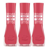 Kit 3 Esmalte Dailus Color Nude Cada um Tem o Seu! Cor Rosa Açaí com 8ml Kit 3 Esmalte Dailus Color Nude Cada um Tem o Seu! Cor Rosa Açaí com 8ml
