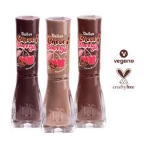 Kit 3 Esmalte Lançamento Dailus Choco Cherry Tons Marrom 8ml