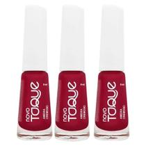 Kit 3 Esmalte Novo Toque Ameixa Cremoso 8ml Kit 3 Esmalte Novo Toque Ameixa Cremoso 8ml
