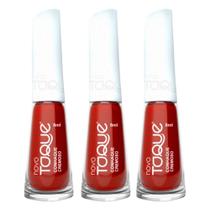 Kit 3 Esmalte Novo Toque Conhaque Cremoso 8ml Kit 3 Esmalte Novo Toque Conhaque Cremoso 8ml