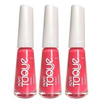 Kit 3 Esmalte Novo Toque Goiaba Cremoso 8ml