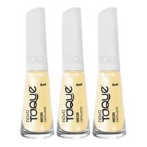 Kit 3 Esmalte Novo Toque Neon Cintilante 8ml Kit 3 Esmalte Novo Toque Neon Cintilante 8ml